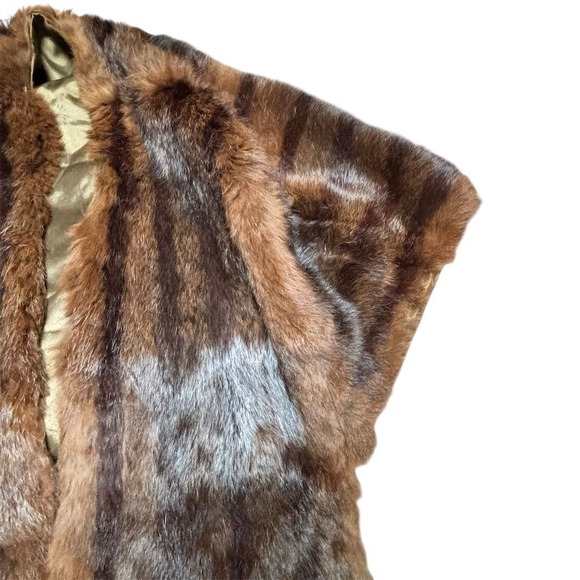 Vintage Brown Mink Fur Stole Cape Wrap Shawl for Women Winter - Picture 5 of 7